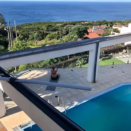 Sky T2, Vista Mar E Piscina Em Varadouro, Faial